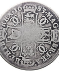 1683 Half Crown Charles II Coin Silver UK