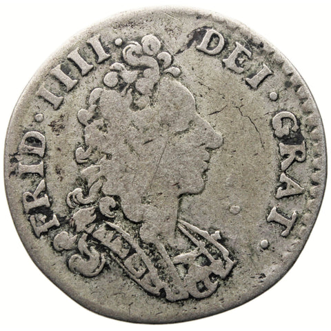 1702 8 Skilling Dansk Denmark Coin Frederik IV Silver