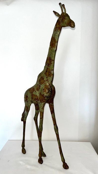 Abdoulaye Derme - Bronze representing a large Giraffe - 64 cm - Bronze - ZipZappa