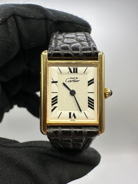 Cartier - Must De Cartier Tank - "NO RESERVE PRICE" - 1615 - Men - 1990-1999 - ZipZappa