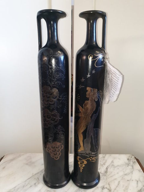 R.Baffoni Gubbio - Pair of vases (2) - Ceramic - ZipZappa