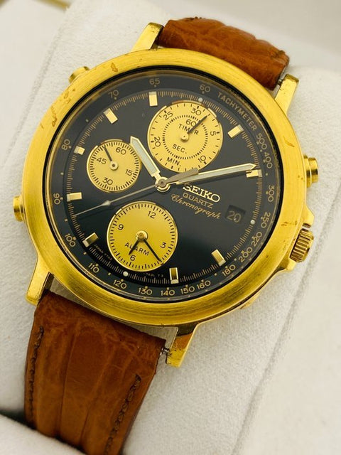 Seiko - Chronograph - Alarm - Date - 7T42-7A2A - Men - 1980-1989 - ZipZappa