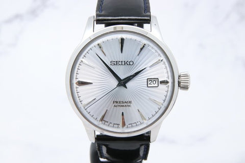 Seiko - Presage Silver Cocktail - SRPB43J1 | 4R35-01T0 - Men - 2011-present - ZipZappa