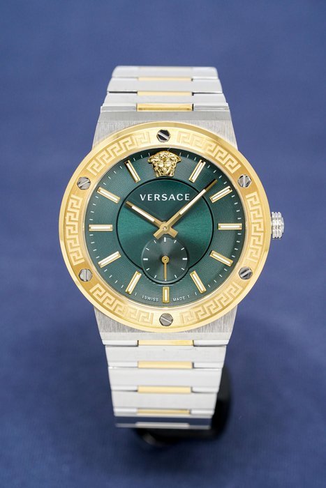 Versace - Greca Logo Small Seconds Two-Tone Green - VEVI00420 "NO RESERVE PRICE" - Men - 2011-present - ZipZappa