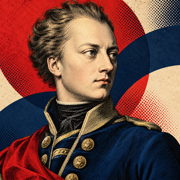 Pop art engraved portrait of Charles XII of Sweden