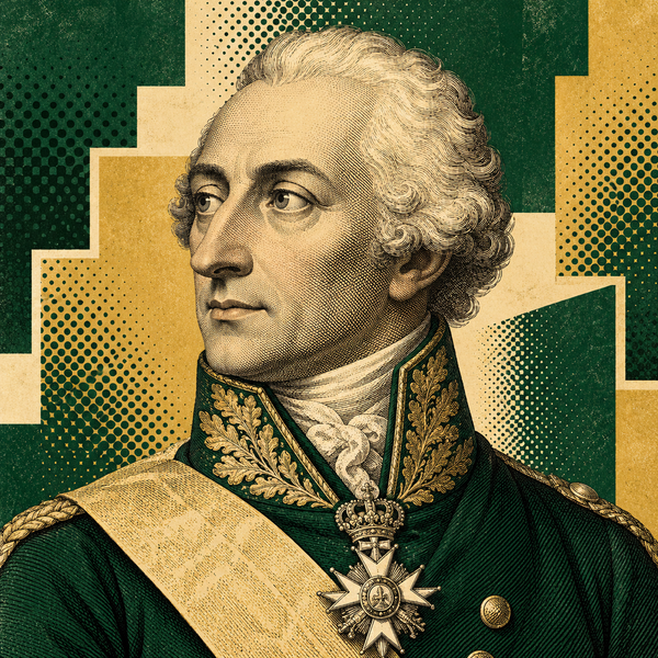 Pop art engraved portrait of Charles XIII of Sweden