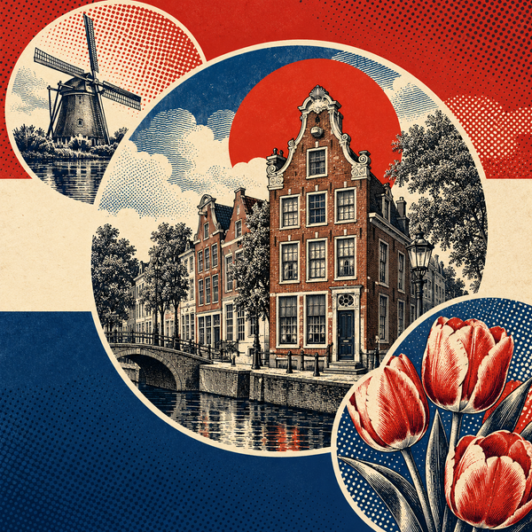 Pop art historical illustration for Dutch Republic coins