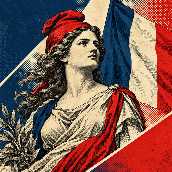 Pop art historical illustration for French First Republic coins