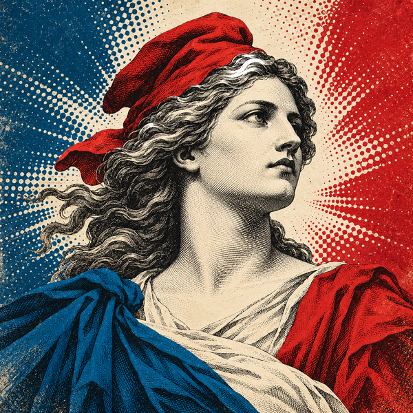 Pop art historical illustration for French Third Republic coins