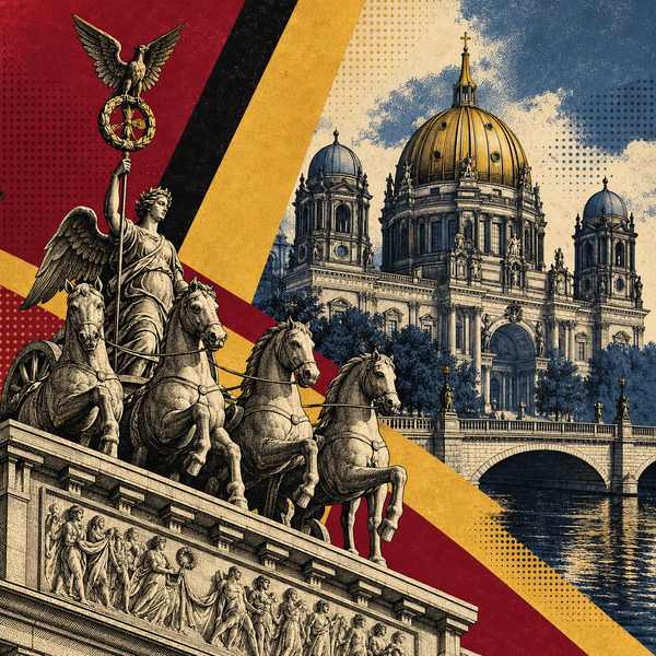 Pop art historical illustration for German Democratic Republic coins