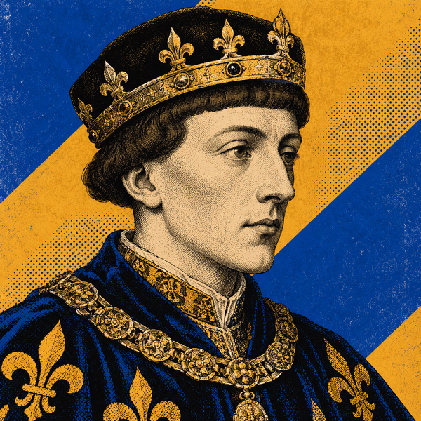Pop art engraved portrait of Henry V of England