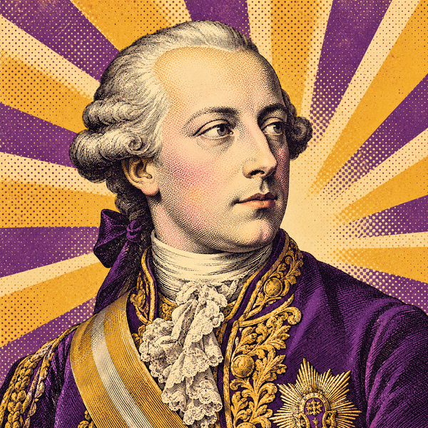 Pop art engraved portrait of Joseph II of Austria