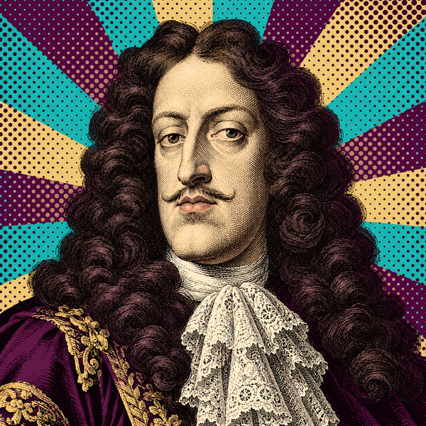 Pop art portrait of Leopold I, Holy Roman Emperor for the coin collection