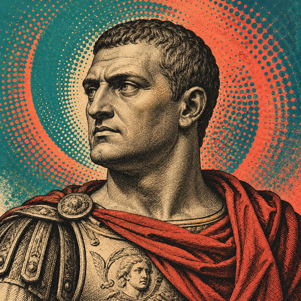 Pop art engraved portrait of Licinius I