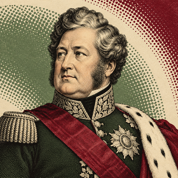 Pop art portrait of Louis Philippe I of France for the coin collection