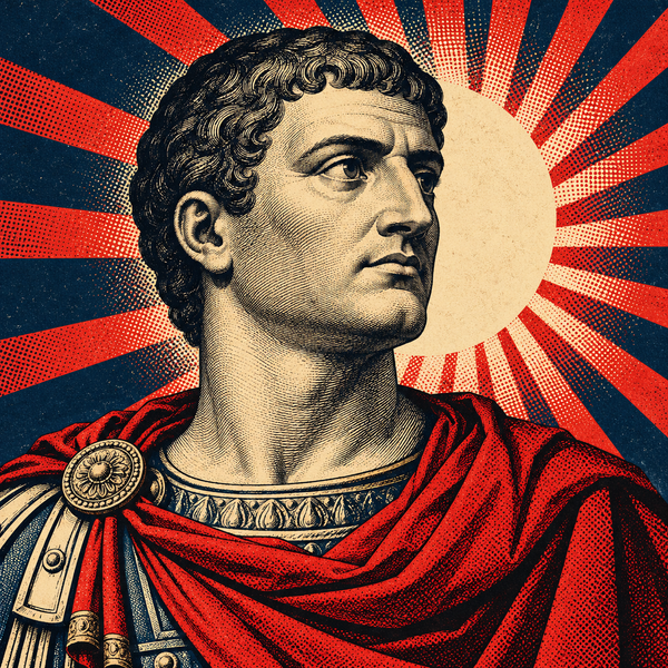 Pop art engraved portrait of Magnus Maximus