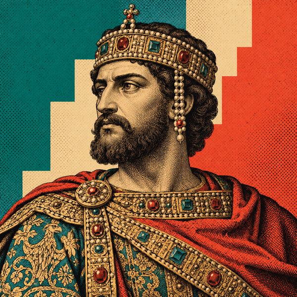 Pop art engraved portrait of Michael IV
