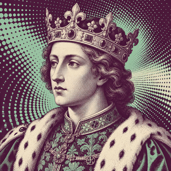 Pop art engraved portrait of Richard II of England
