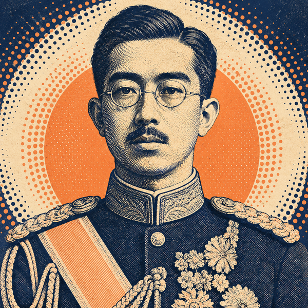Pop art portrait of Showa of Japan for the coin collection