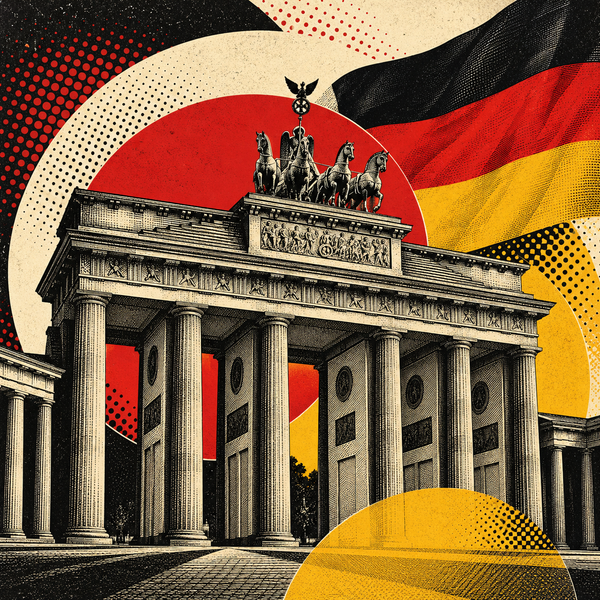 Pop art historical illustration for Weimar Republic coins