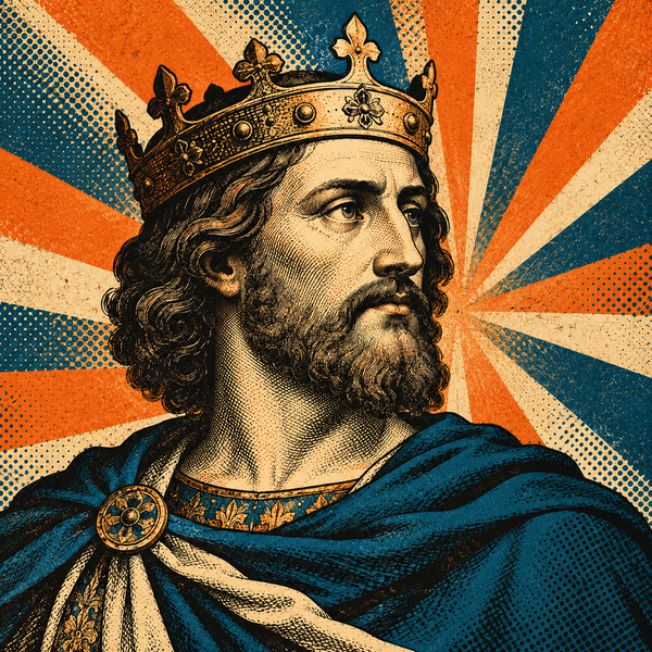 Pop art engraved portrait of William I of Scotland
