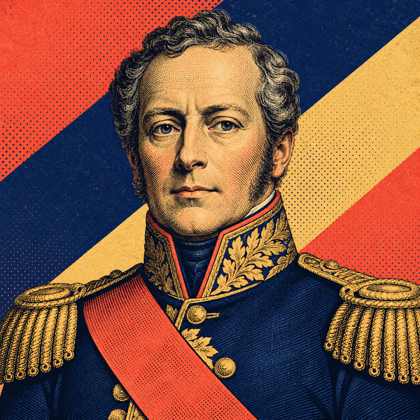 Pop art portrait of William II of the Netherlands for the coin collection