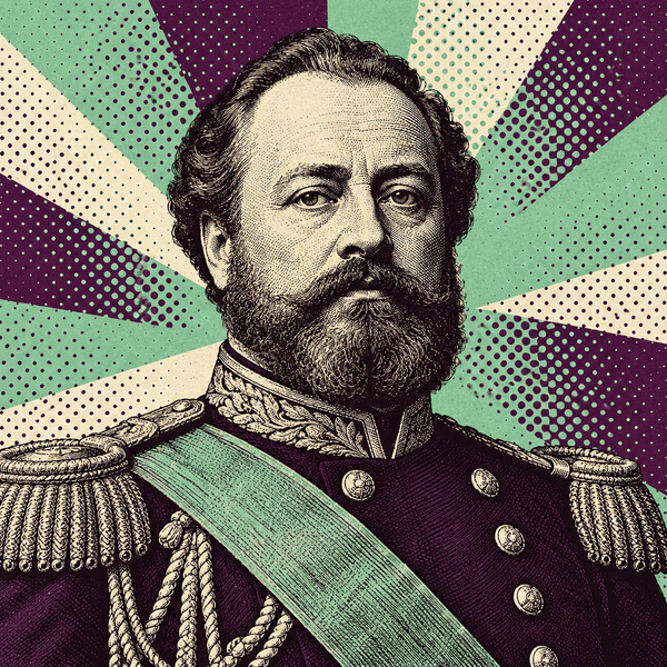 Pop art portrait of William III of the Netherlands for the coin collection