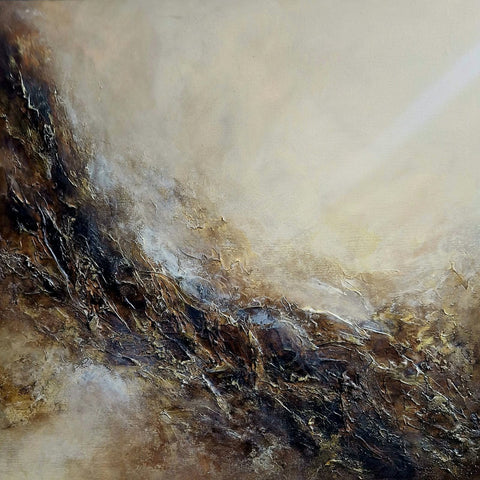 Jelena Kundich - "Soft Tension" - Ready to Hang Original Textured Painting XL