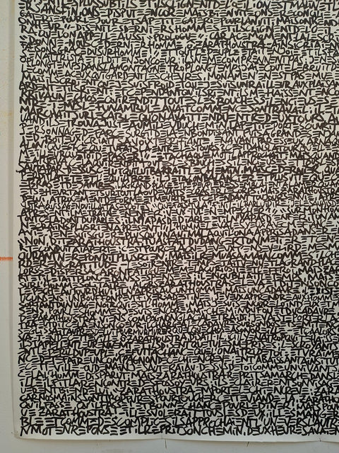 Baptiste Laurent - "L'heure où vous vous dîtes", XXL posca on paper, 2014