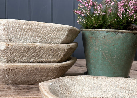 Indian oval stone spice bowl