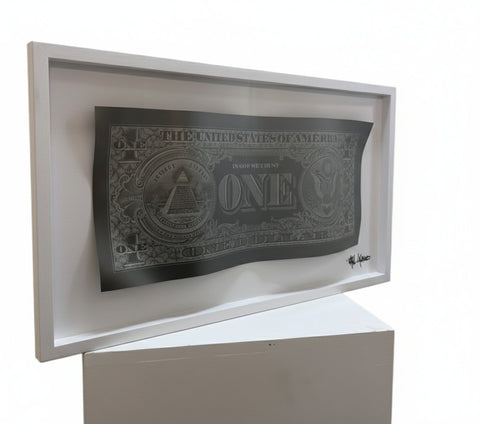 Karl Lagasse - Sculpture Alluminium et Bois *One dollar minimalist Black*