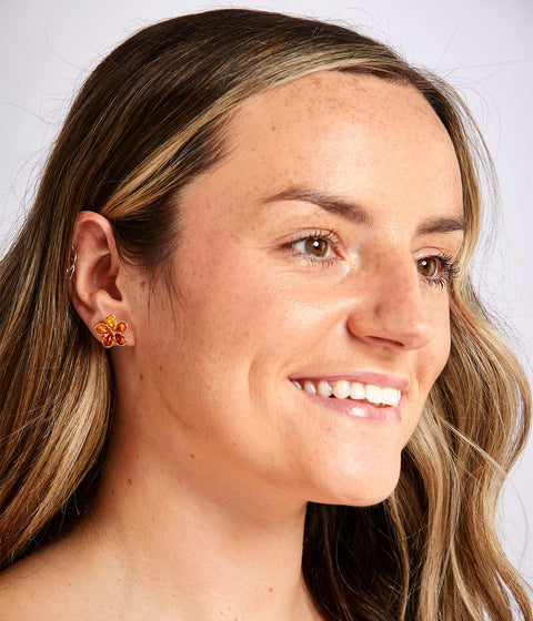 Amber Daisy Ohrstecker
