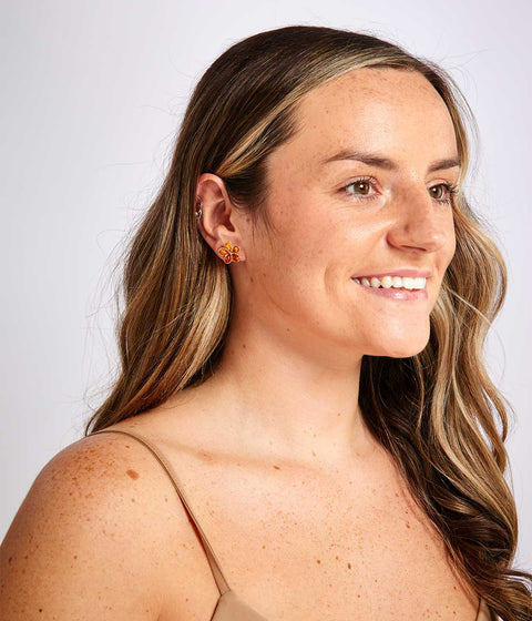 Amber Daisy Ohrstecker