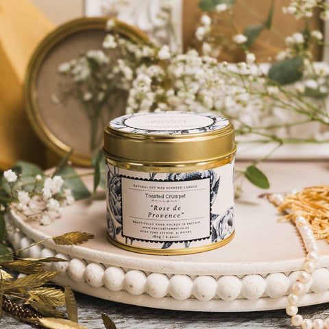 Rose de Provence Candle in a Matt Gold Tin