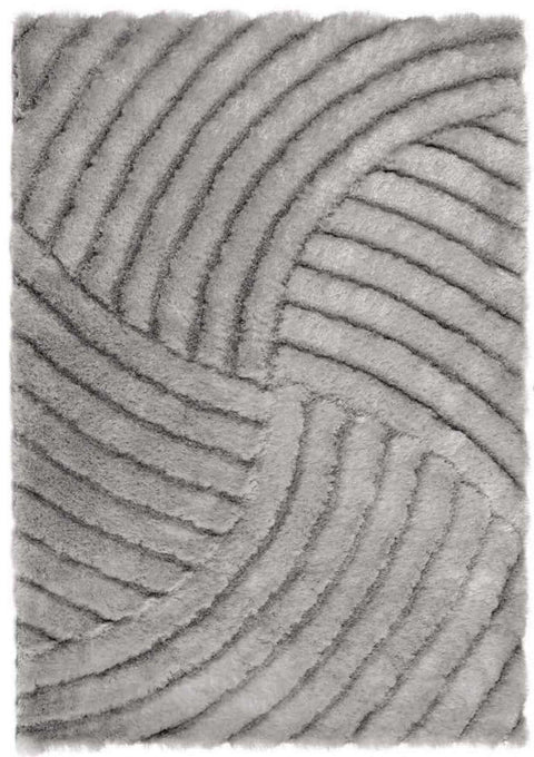 Dallas Silver Grey Shaggy Rug