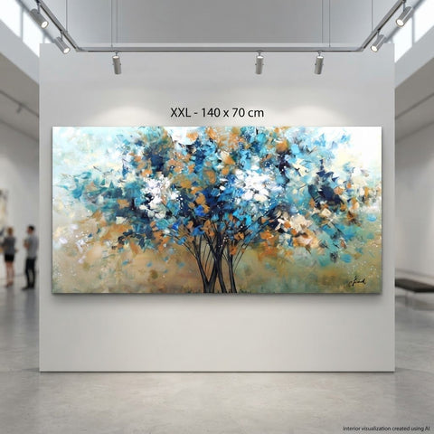 Monika Spiewak - Tree - Oil Painting Stretched On The Frame - XXL - Ready To Hang - 1/1 Unique Piece