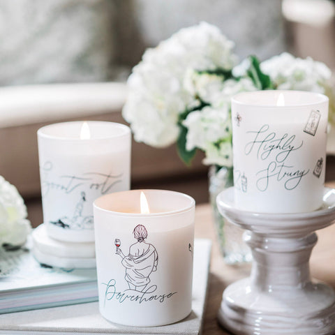 Highly Strung Natural Wax Glass Candle