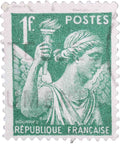 1 French franc 1939 France Stamp Iris