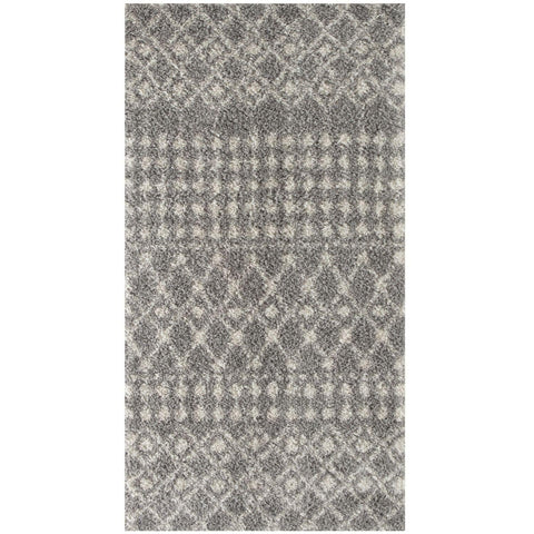 Moroccan Grey Shaggy Rug | 1010