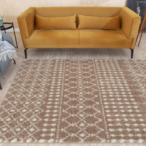 Moroccan Beige Shaggy Rug | 1020