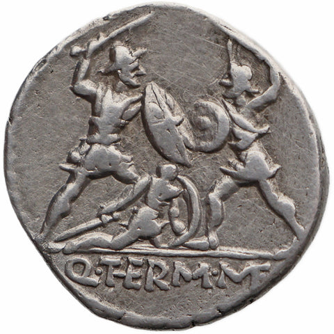 103 BC Roman Republic Denarius Quintus Minucius Thermus Coin