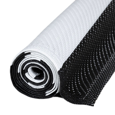 Rainbow Outdoor Rug Black & White | 1030