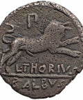 105 BC Roman Republic Denarius Lucius Thorius Balbus Coin