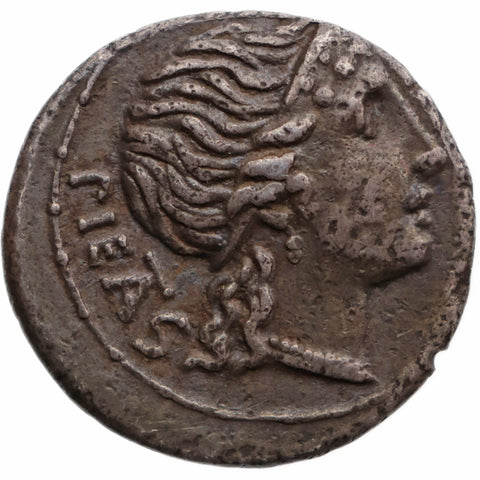 108 - 107 BC Roman Republic Denarius Marcus Herennius Coin