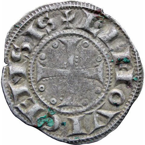 1106 – 1150 Denarius Abbaye de Sain - Martial de Limoges France Coin Silver