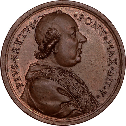 1779 Papal States Pius VI Medal Rome