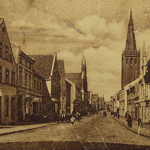 1920's Antique Postcard Memel Frederic William Street Prussia Germany Lithuania