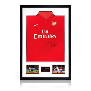Sol Campbell Signed Arsenal 2009/10 Home Shirt Premium Frame