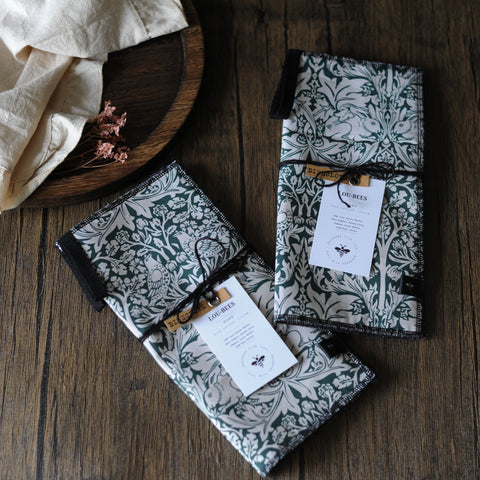 William Morris Brother Rabbit Forest Green Extra Strong 4 ply Dishcloth