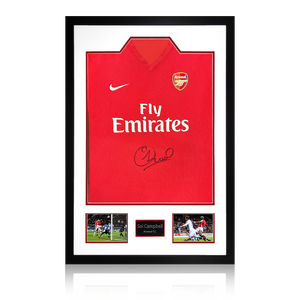 Sol Campbell Signed Arsenal 2009/10 Home Shirt Premium Frame
